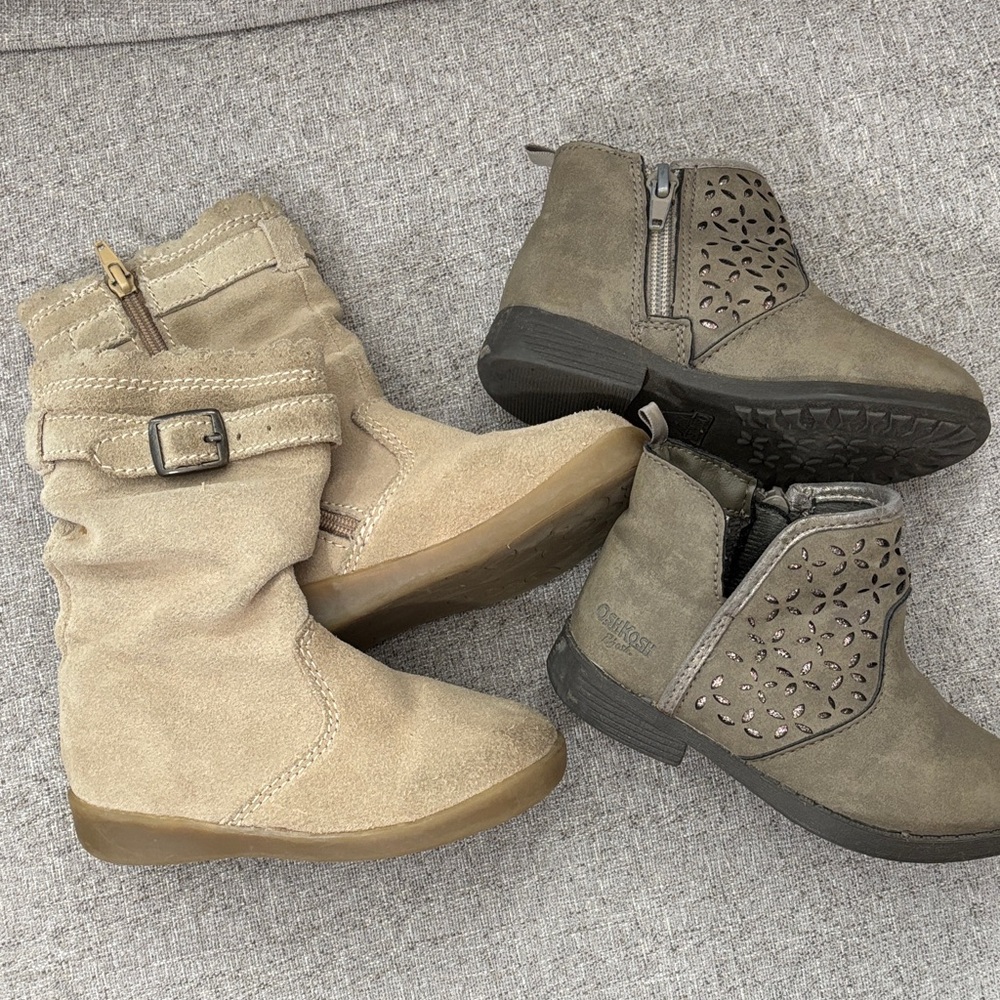 2 Pairs of Toddler size 8 Baby GAP and Osh Kosh boots